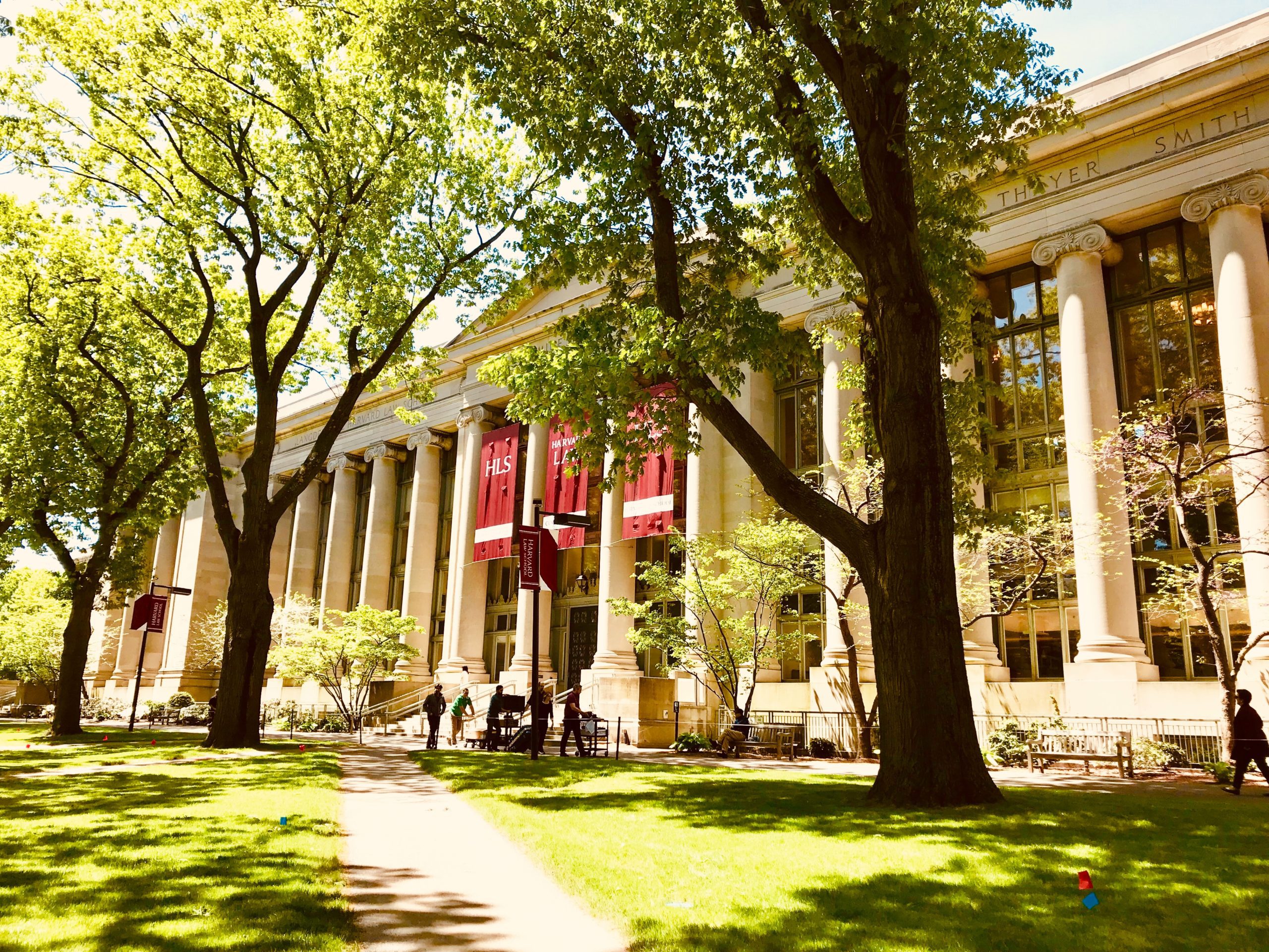 Harvard University campus on a sunny day.